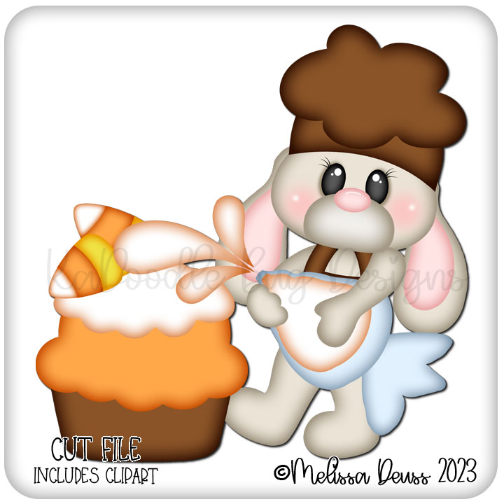 Fall Cupcake Icing Bunny