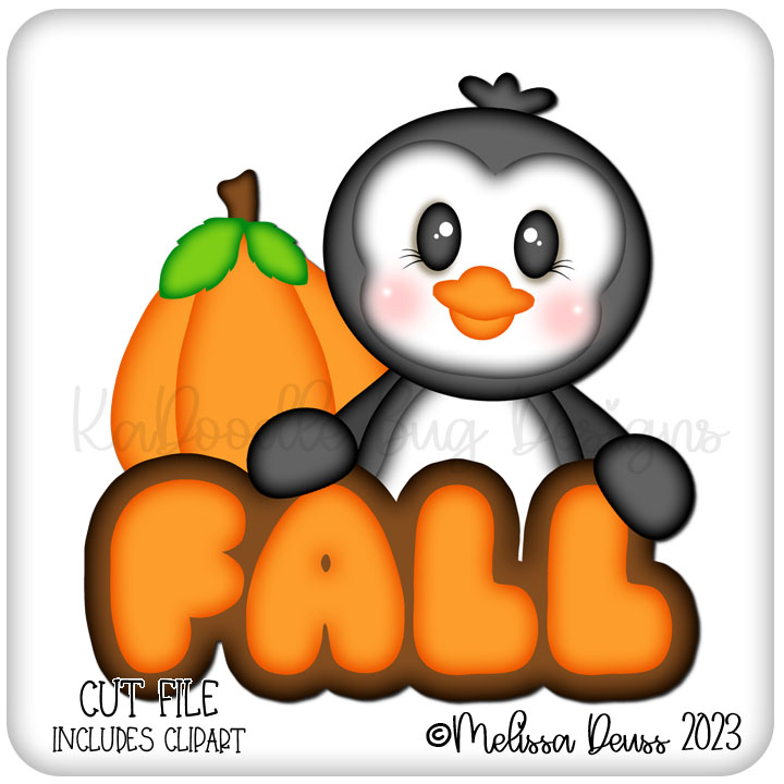 Fall Pumpkin Penguin - Click Image to Close