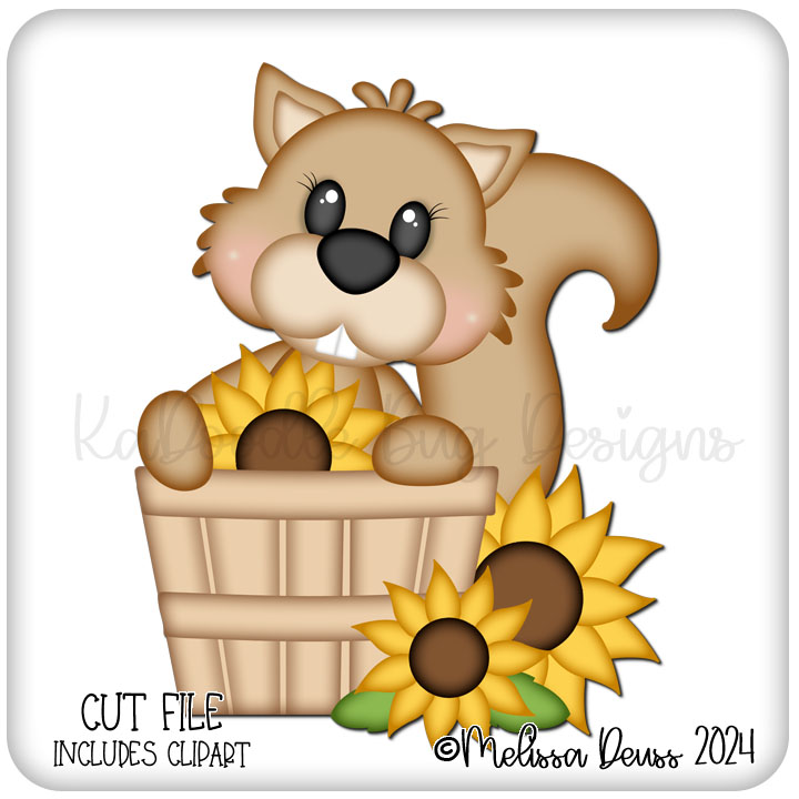 Fall Sunflower Squirrel - Click Image to Close