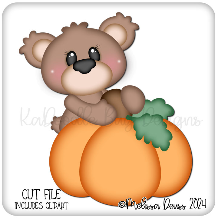 Giant Pumpkin Bear Peeker