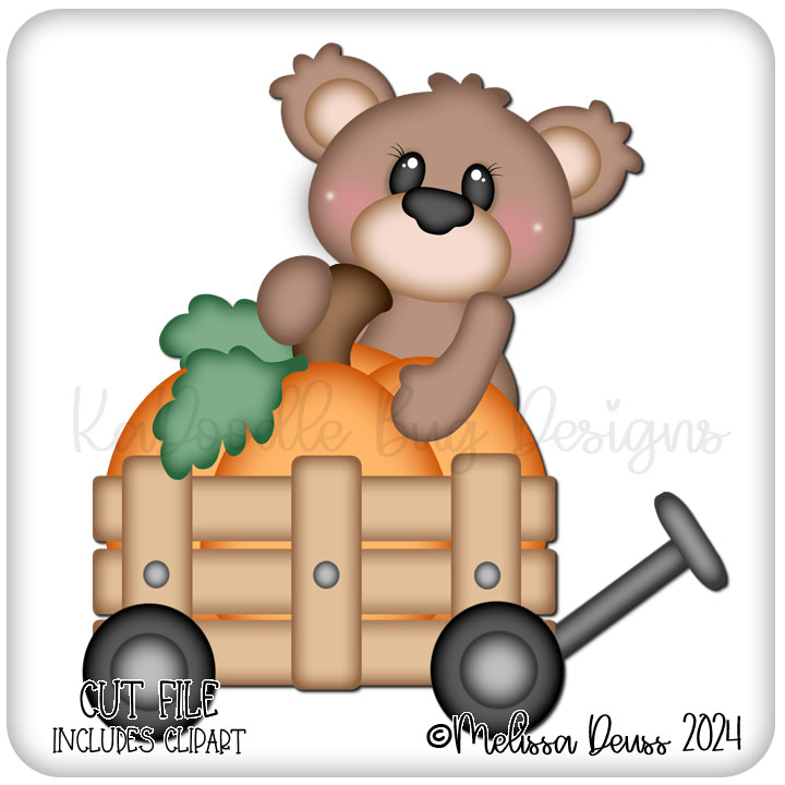 Giant Pumpkin Wagon Bear