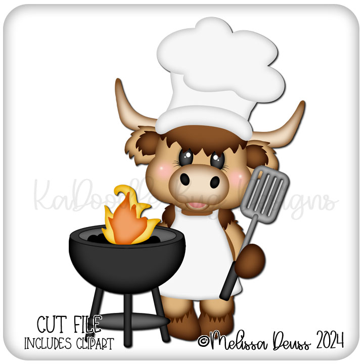 Grilling Highland Cow