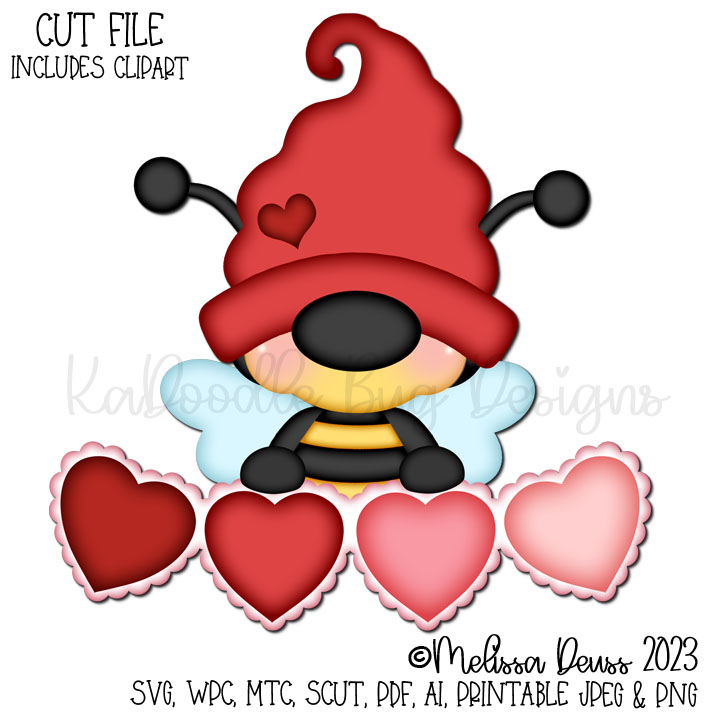 Gnomie Friends - Heart Banner Bumble - Click Image to Close