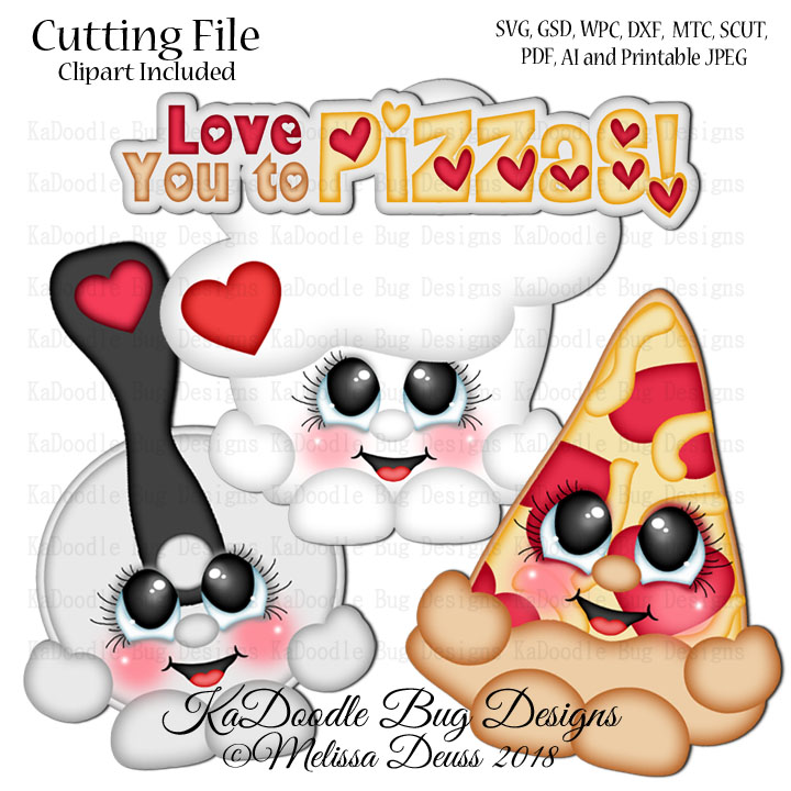 Shoptastic Cuties - Love You To Pizzas