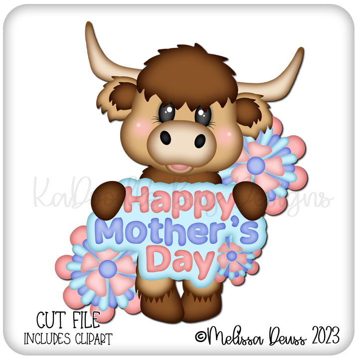 Mother's Day Highland Cow