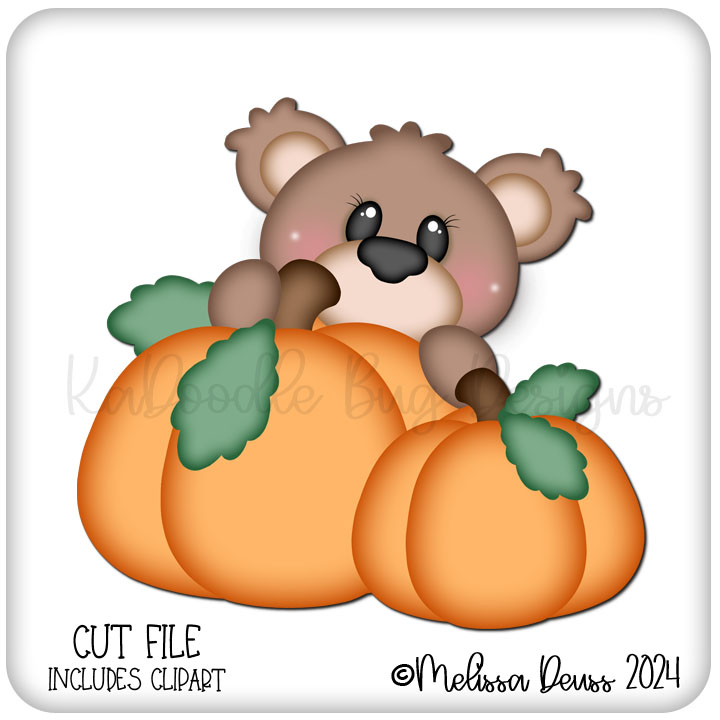 Peeking Giant Pumpkin Bear