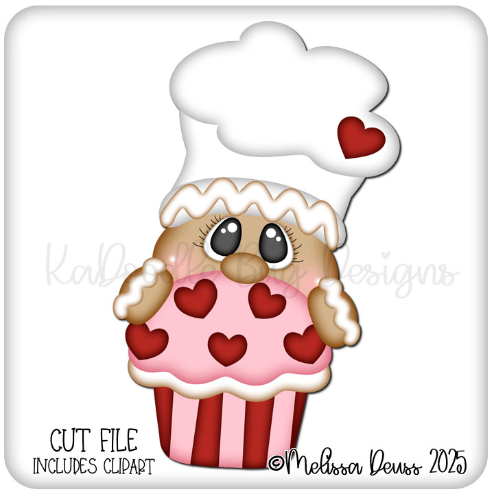 Peeking Heart Cupcake Ginger