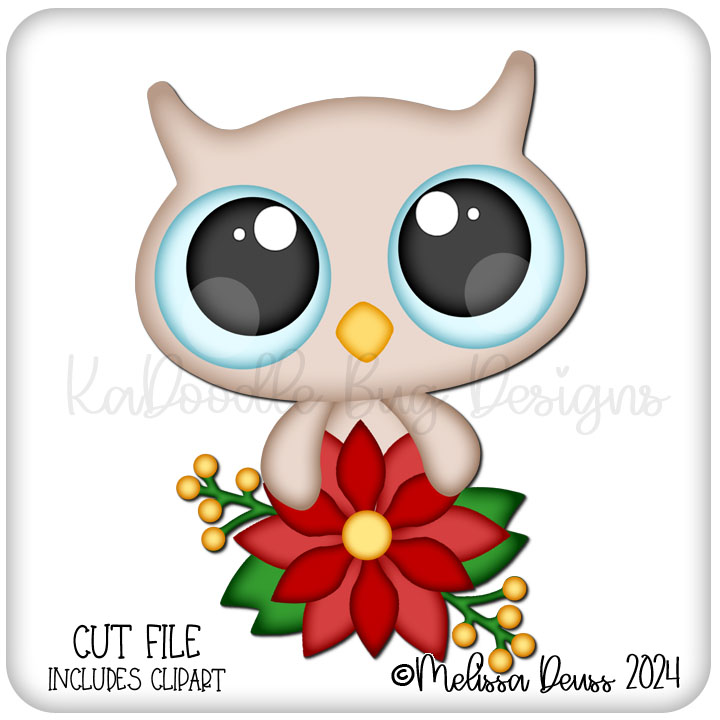 Poinsettia Owl