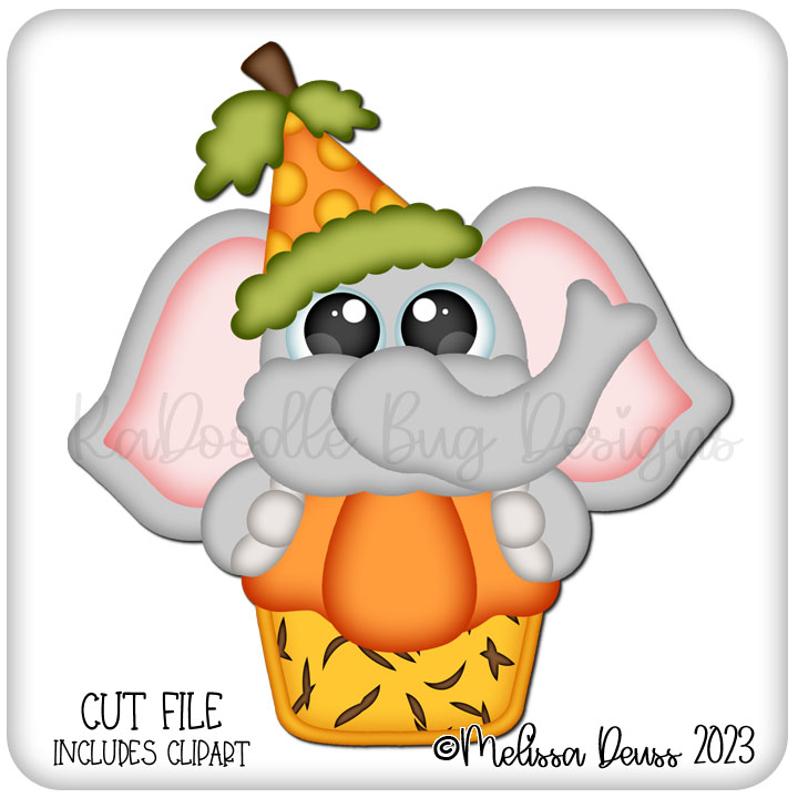 Pumpkin Elephant Cupcake Shaker