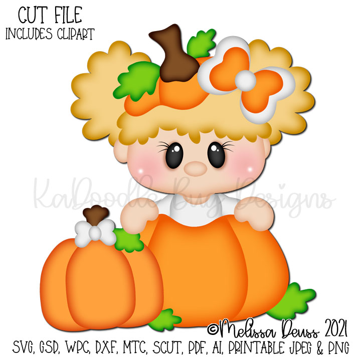 Pumpkin Girl Peeker - Click Image to Close