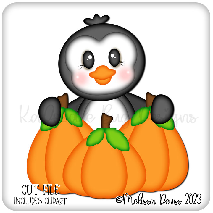 Pumpkin Patch Penguin - Click Image to Close