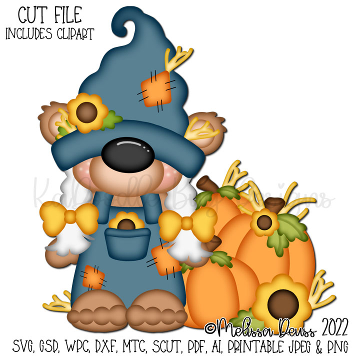 Gnomie Friends - Pumpkin Pile Ellie - Click Image to Close