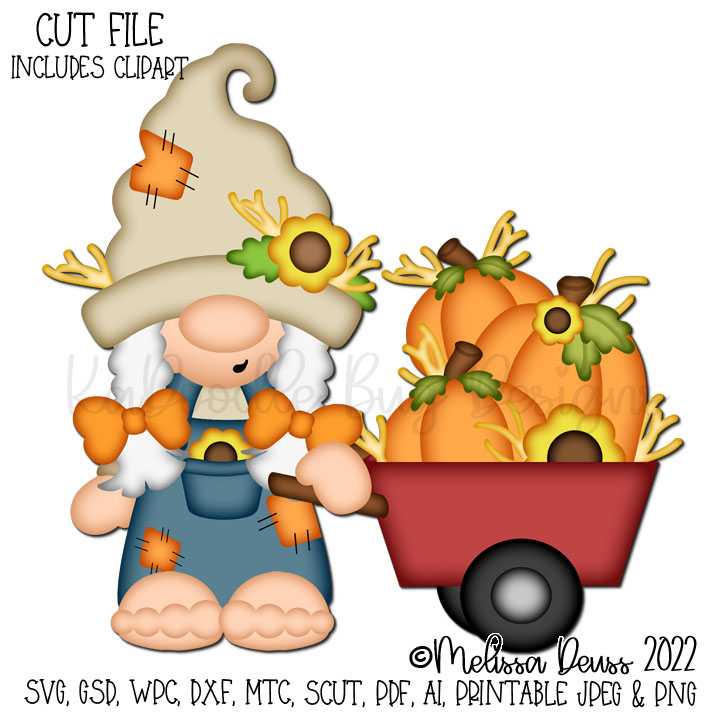 Pumpkin Wagon Maybelle Gnome