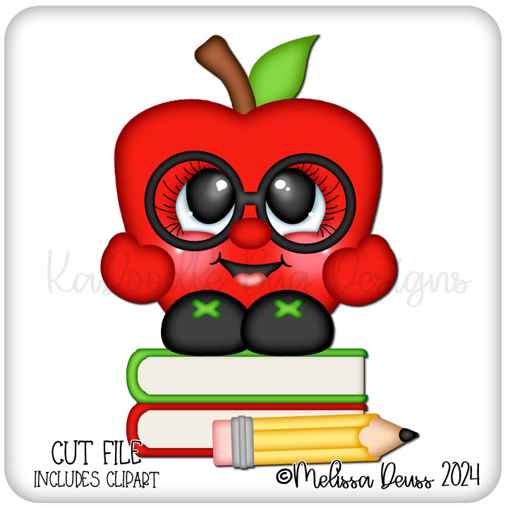 Shoptastic Cuties - School Book Apple