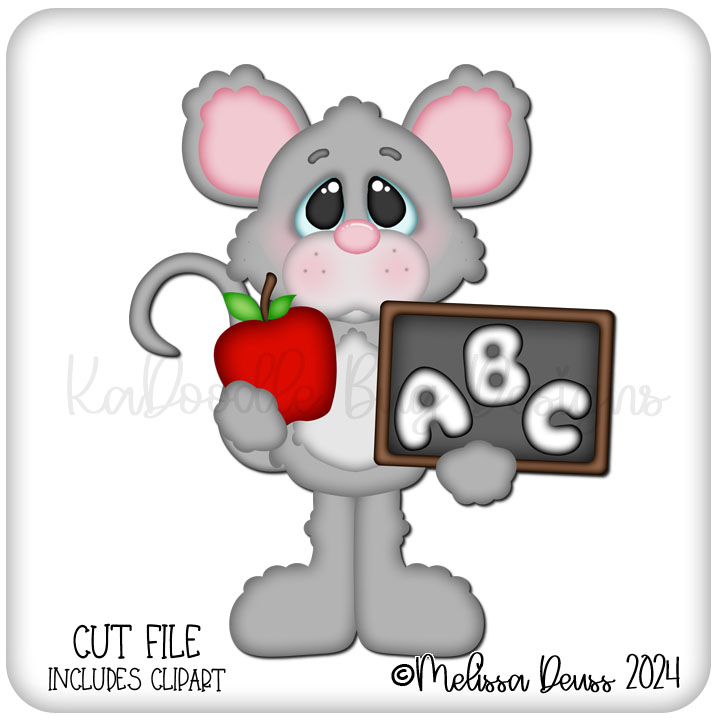 School Day Fuzzy Mouse - Click Image to Close