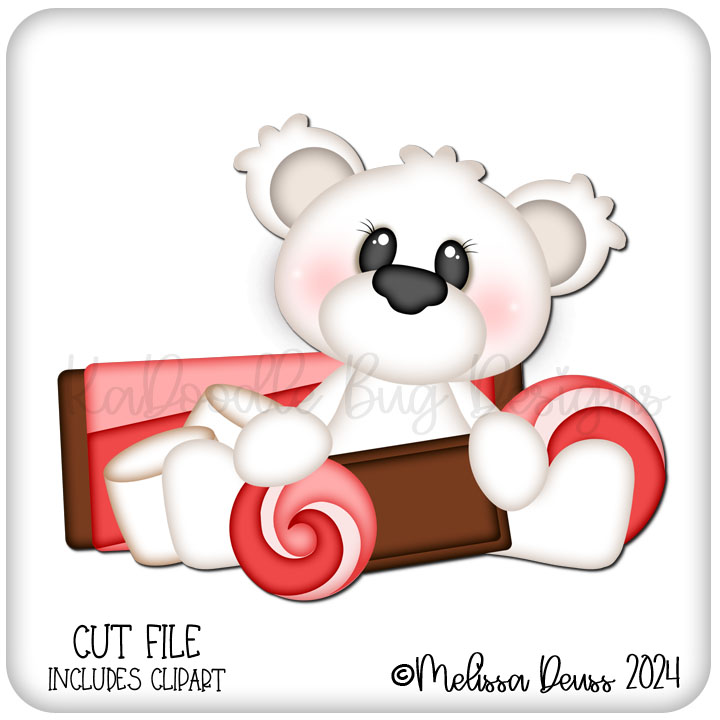 Sitting Peppermint Chocolate Polar Bear