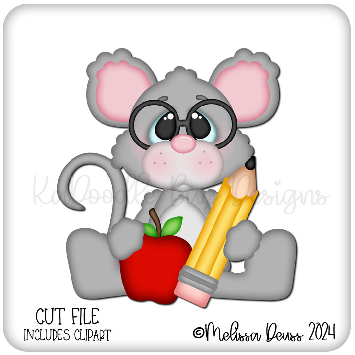 Sitting School Fuzzy Mouse