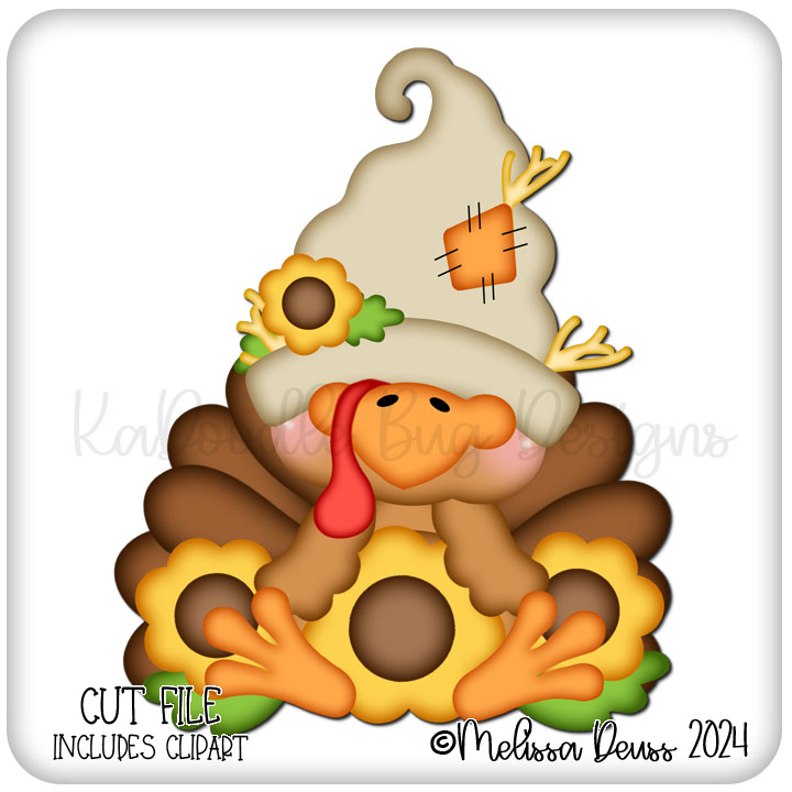 Gnomie Friends - Sitting Sunflower Toby Turkey