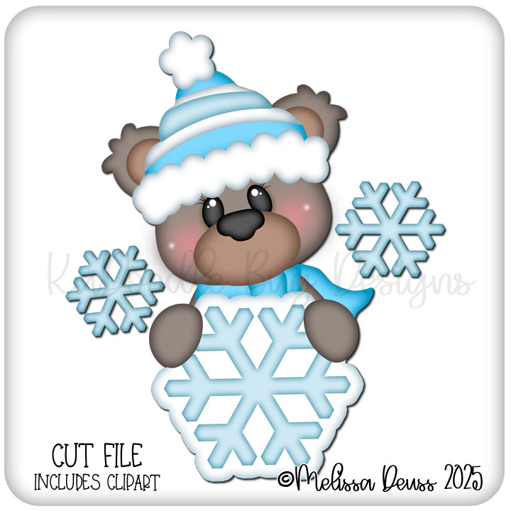 Snowflake Bear Peeker