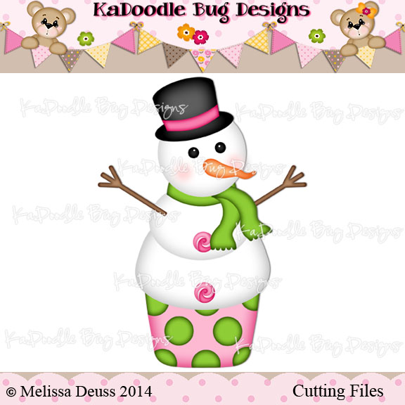 Snowman Cupcake - Click Image to Close