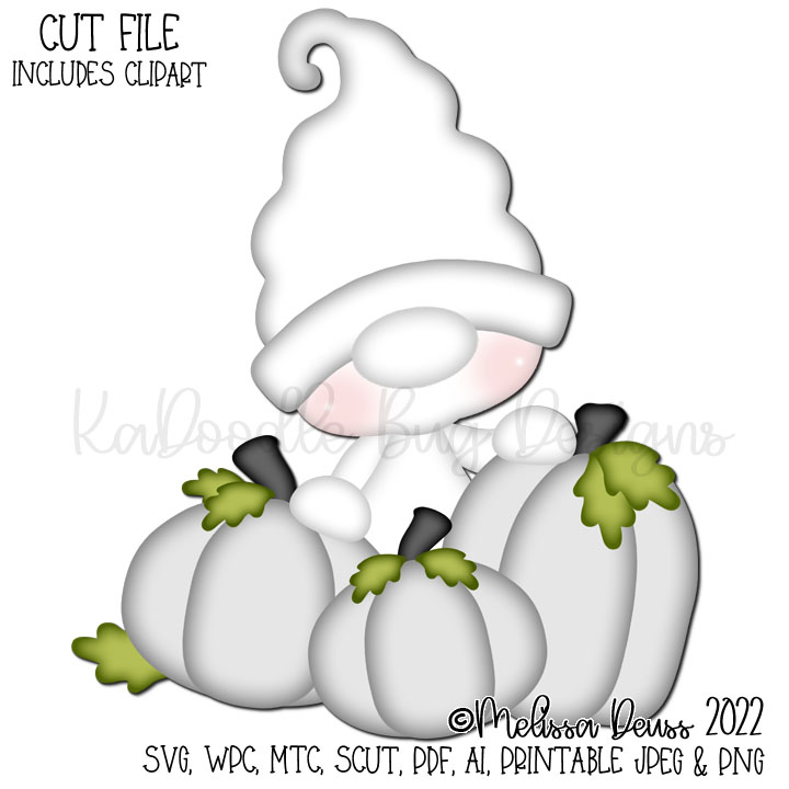 Gnomie Friends - Spookly Pumpkin Ghost - Click Image to Close