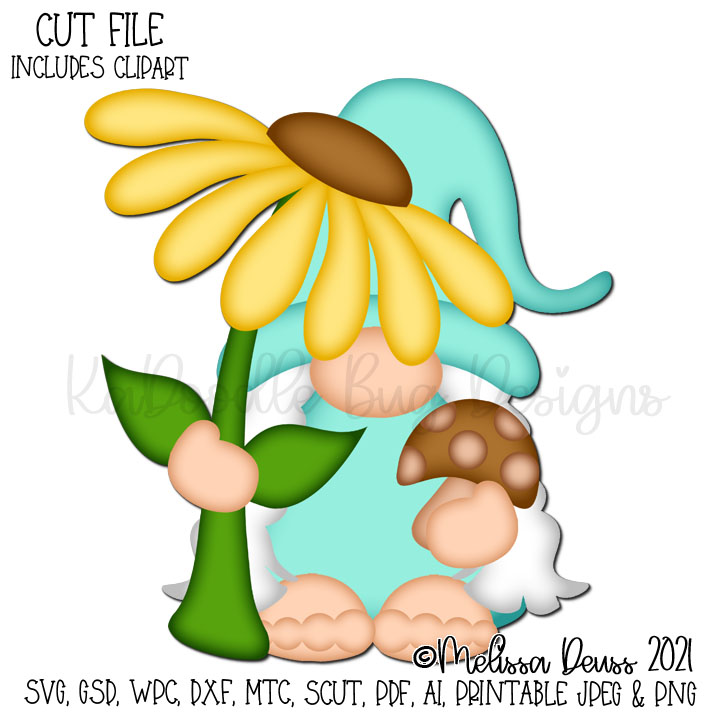 Download Spring Flower Gnome Cricut Svg Cut File Paperpiecing Scrapbooking Digital Stamps Clipart Papercraft Cards 1 00 Welcome To Kadoodle Bug Designs Svg Cut Files More