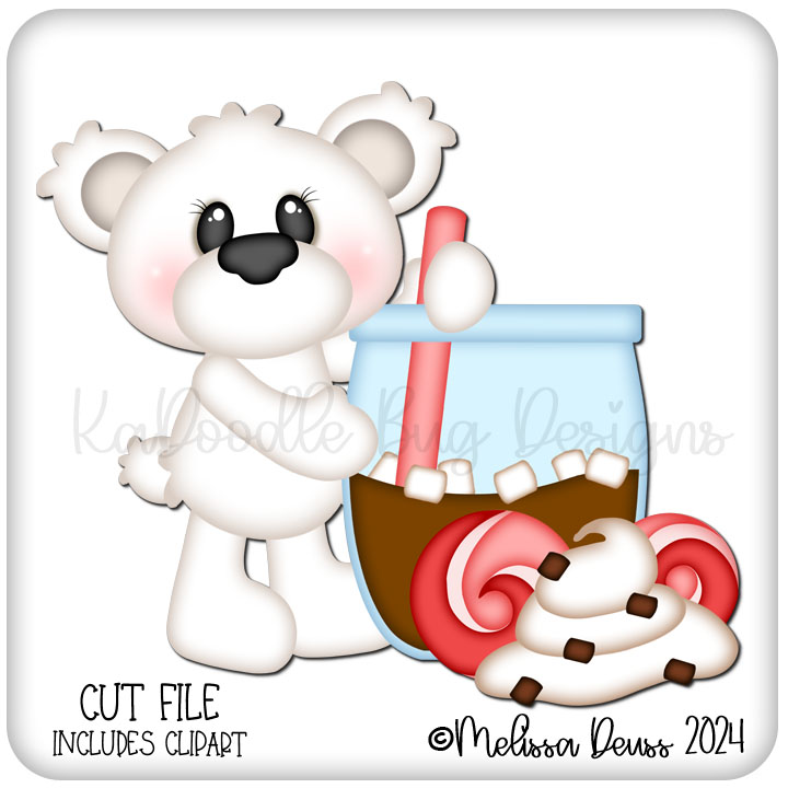 Standing Peppermint Cocoa Polar Bear