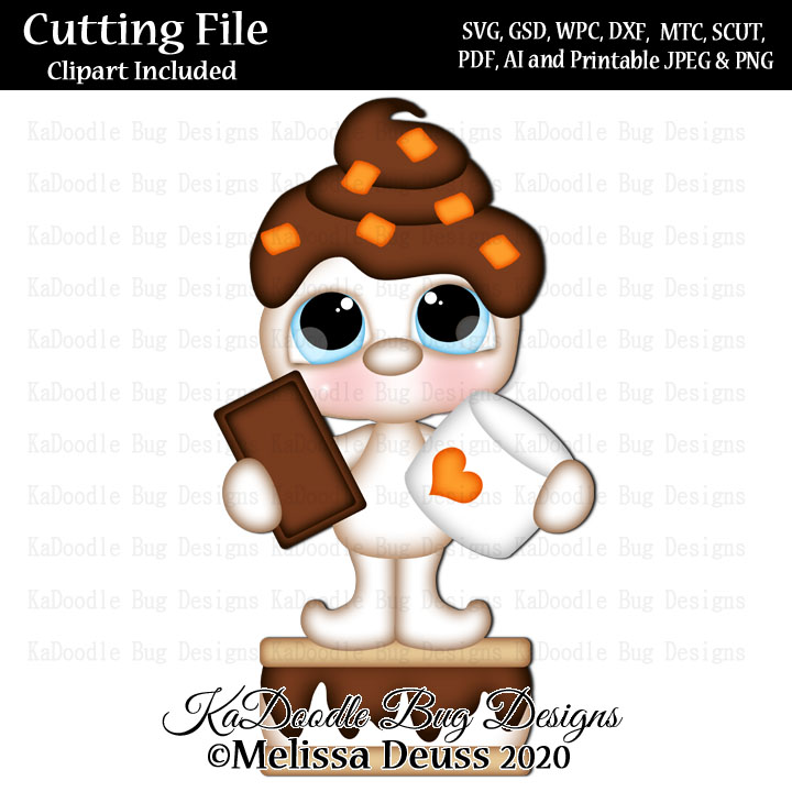 Charmkin Cuties - Standing S'more Ghost - Click Image to Close