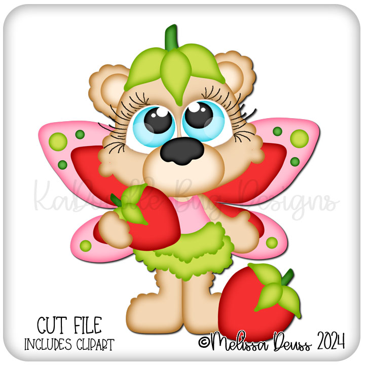 Cuties KaToodles - Standing Strawberry Fairy Bear