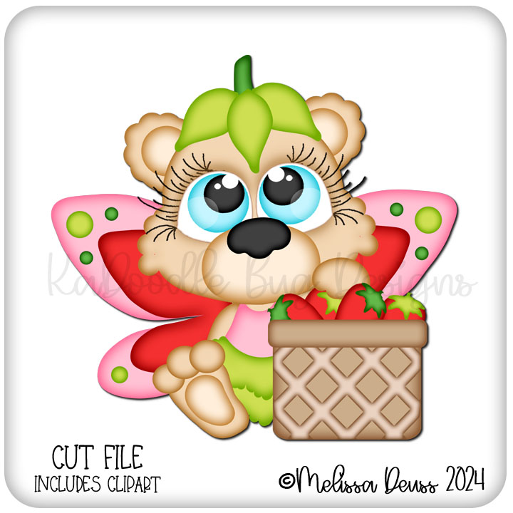 Cuties KaToodles - Strawberry Basket Fairy Bear