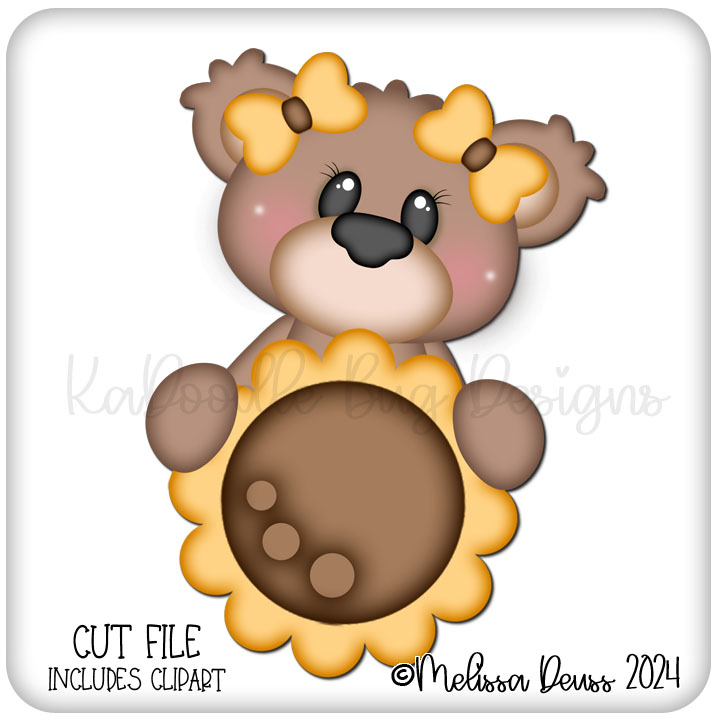 Sunflower Bear Peeker - Click Image to Close