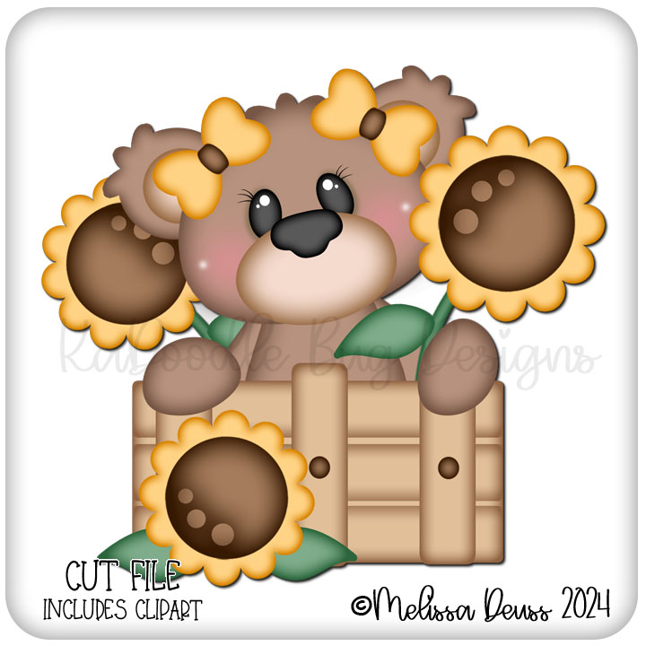 Sunflower Crate Bear