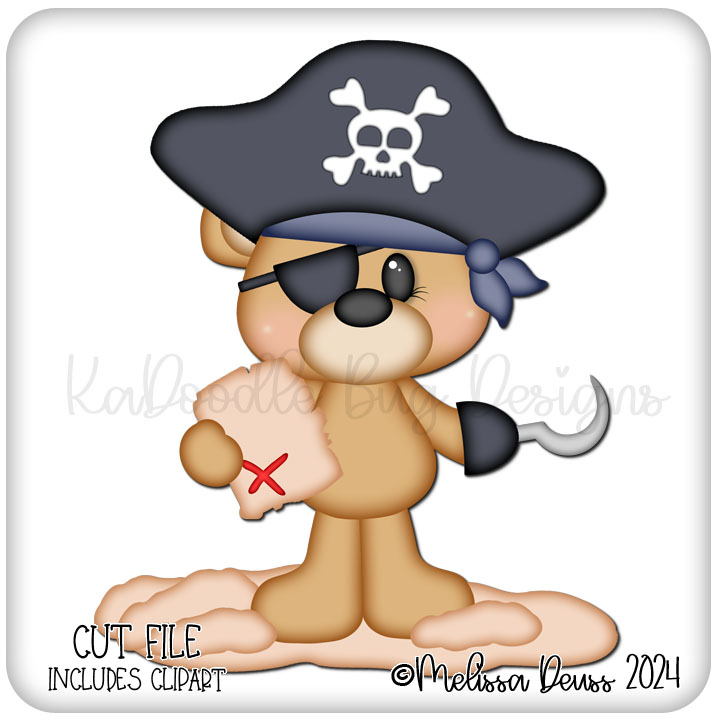 Treasure Map Pirate Bear - Click Image to Close
