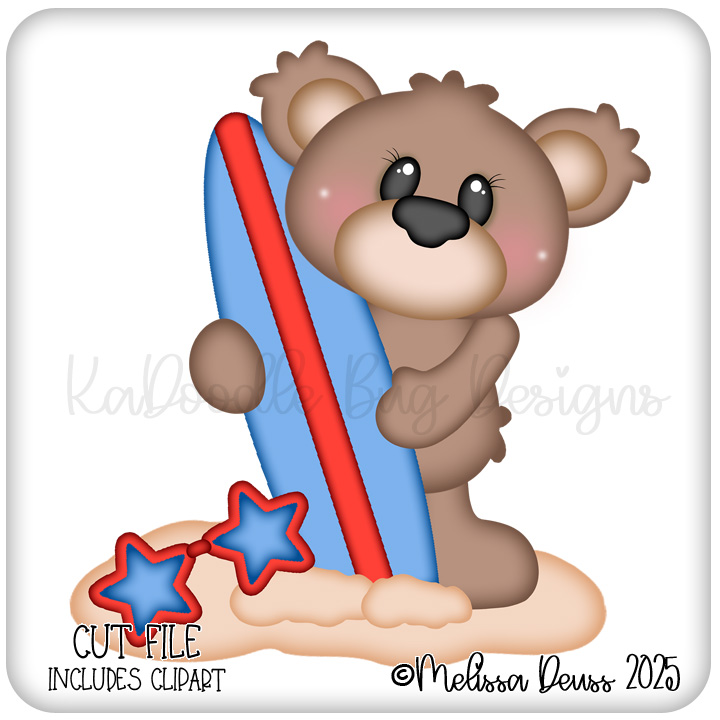 USA Standing Surf Bear USA Standing Surf Bear