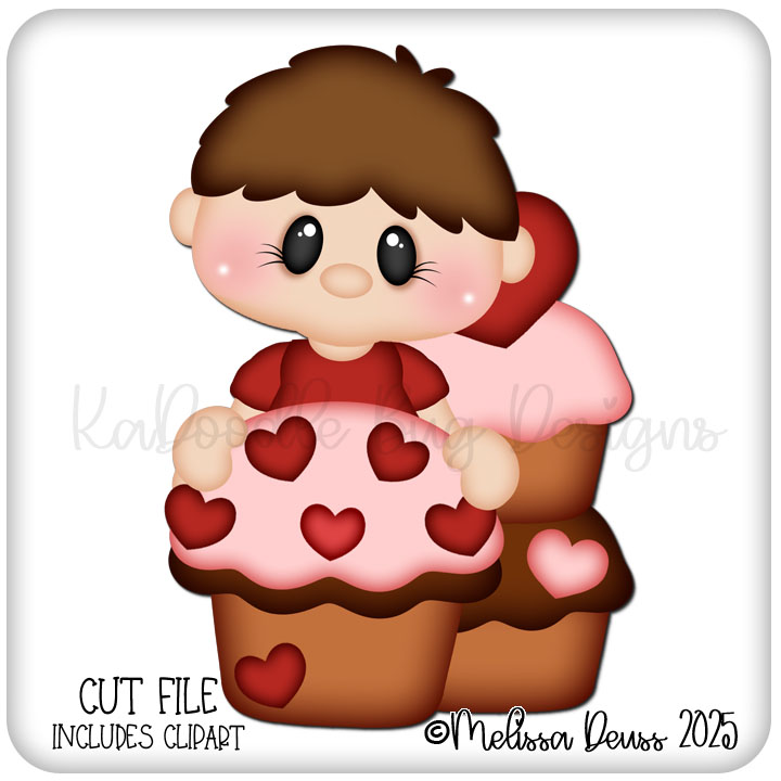 Valentine Cupcake Boy