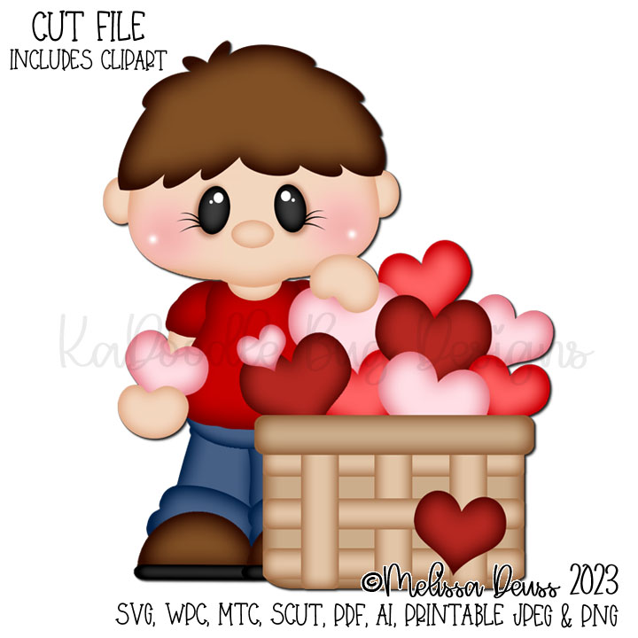Valentine Heart Basket Boy