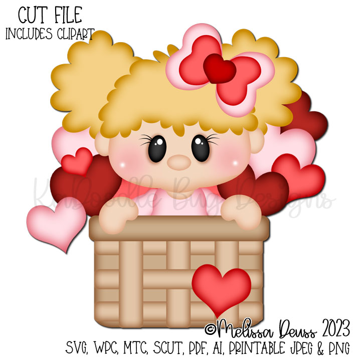 Valentine Heart Basket Girl