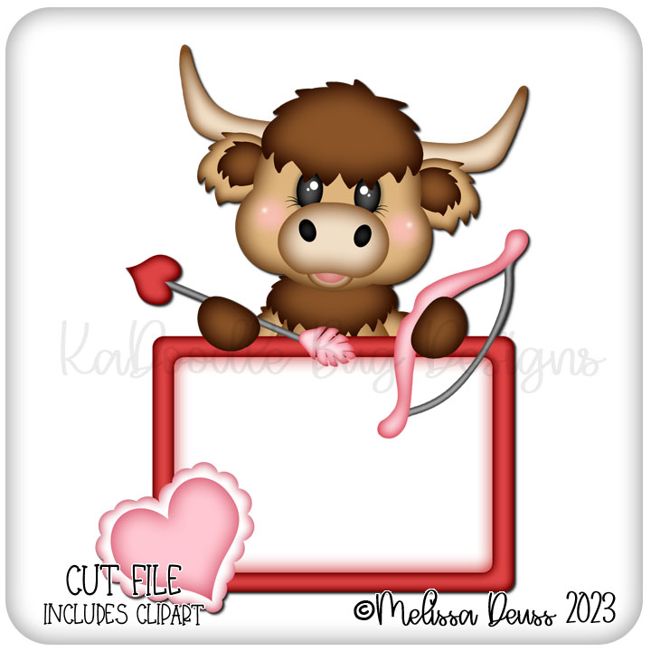 Valentine Highland Cow Notecard