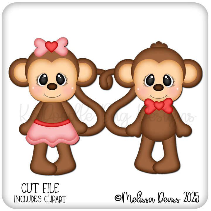 Valentine Monkey Couple