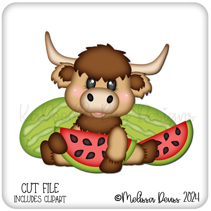 Watermelon Highland Cow