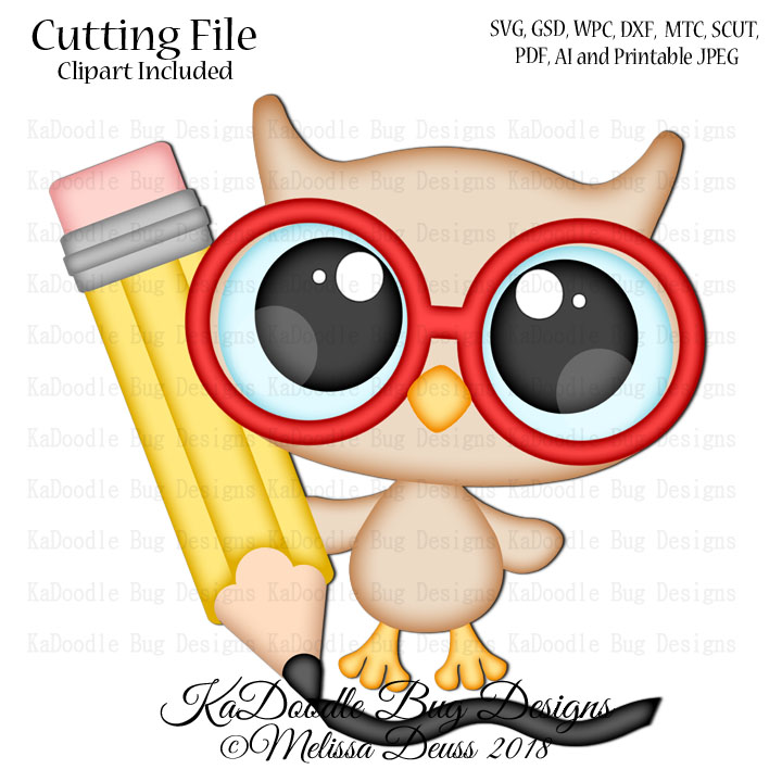 owl writing clip art