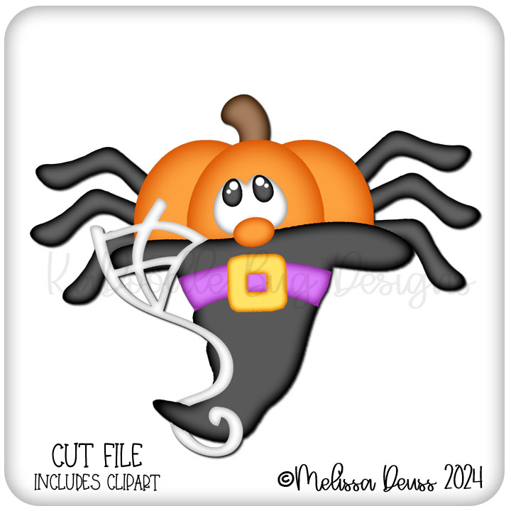 Witch Hat Pumpkin Spider - Click Image to Close