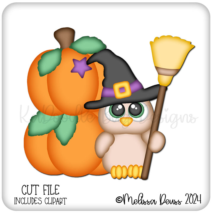 Witchy Broom Owl - Click Image to Close