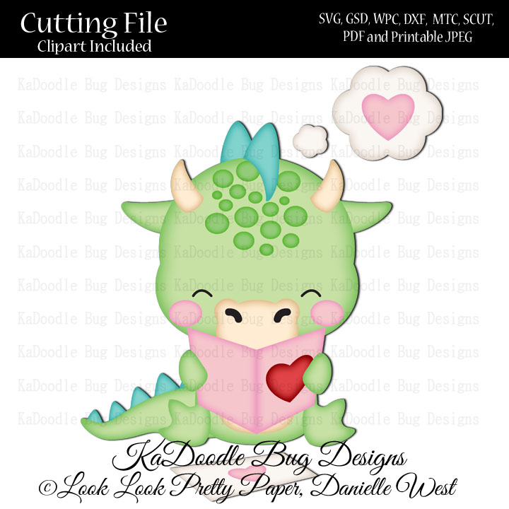 Valentine Card Dragon - Click Image to Close