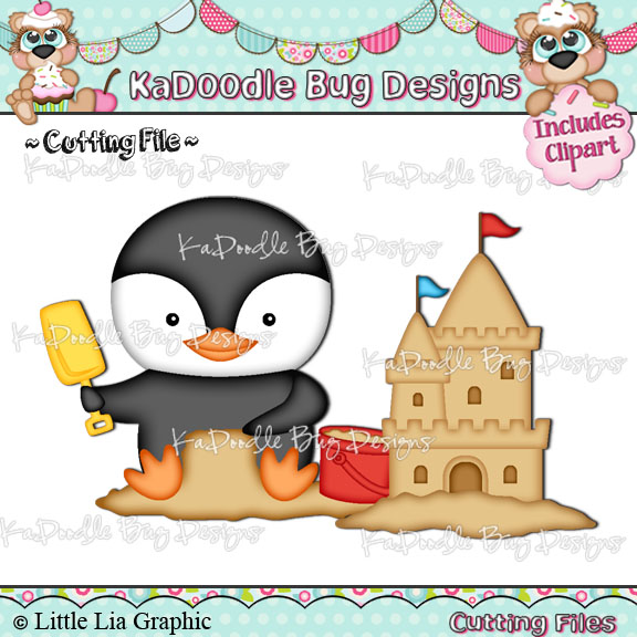 Sandcastle Penguin - Click Image to Close