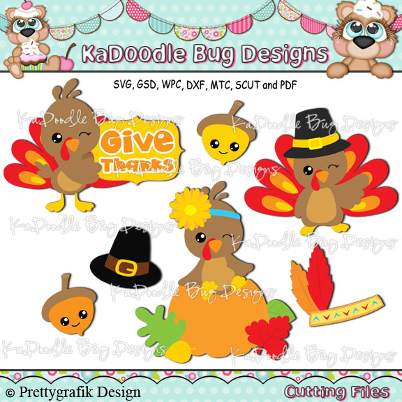 Give Thanks Turkeys - Click Image to Close