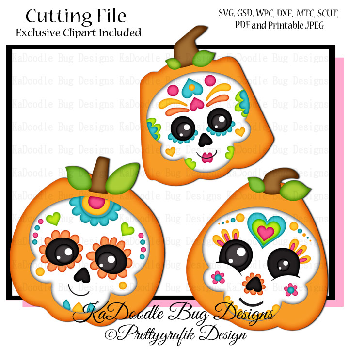 PG Sugar Skull Pumpkins - Click Image to Close