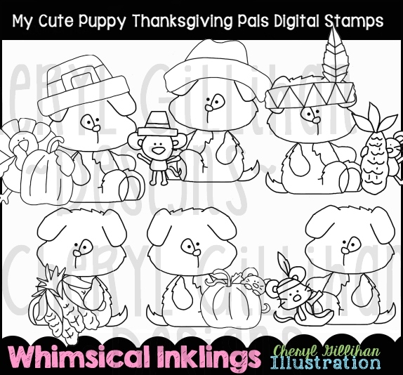 DS Cute Puppy Thanksgiving - Click Image to Close