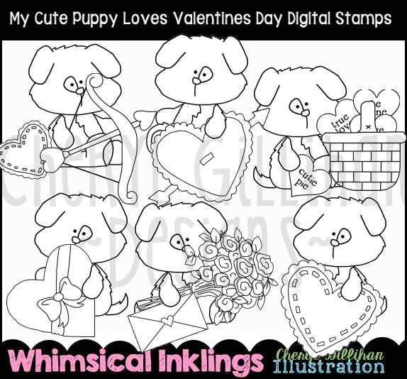 DS Cute Puppy Valentine - Click Image to Close