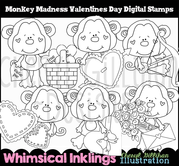 DS Monkey Madness Valentine - Click Image to Close